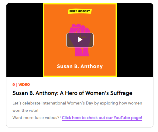 Susan B Anthony Video