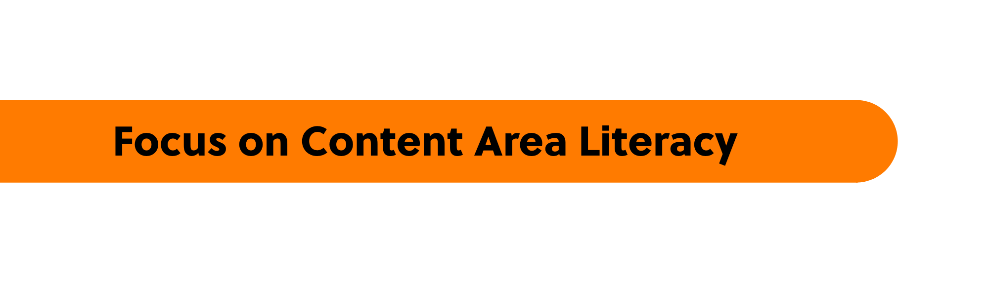 Focus on Content Area Literacy Header