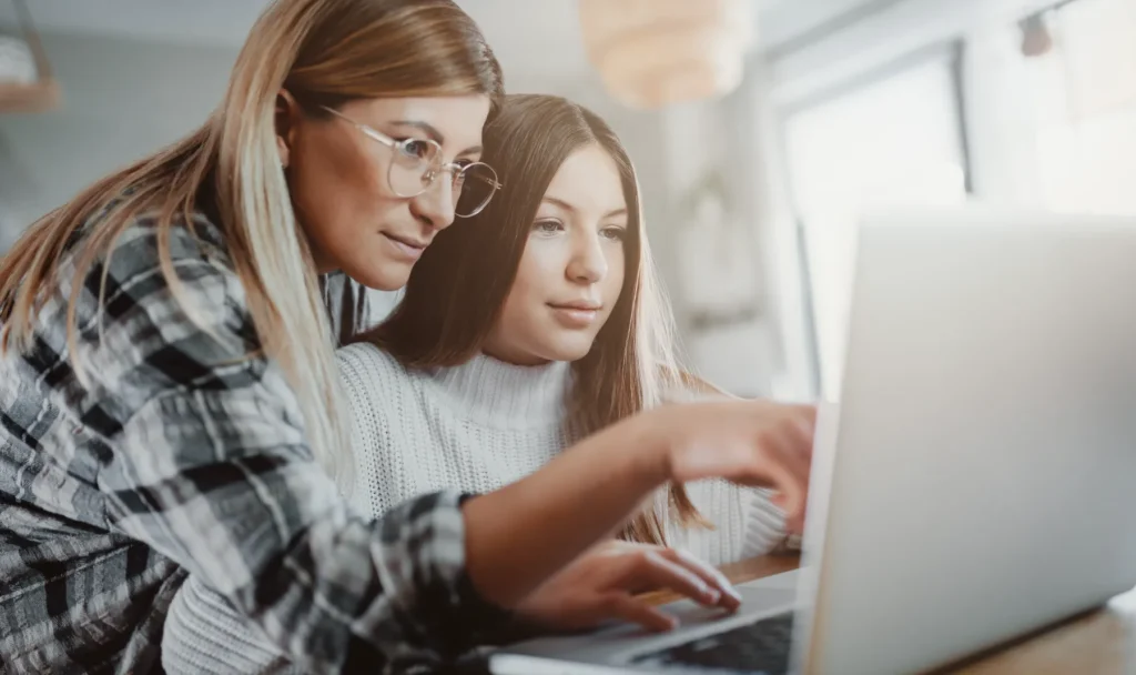 Mom Daughter Learning Hero